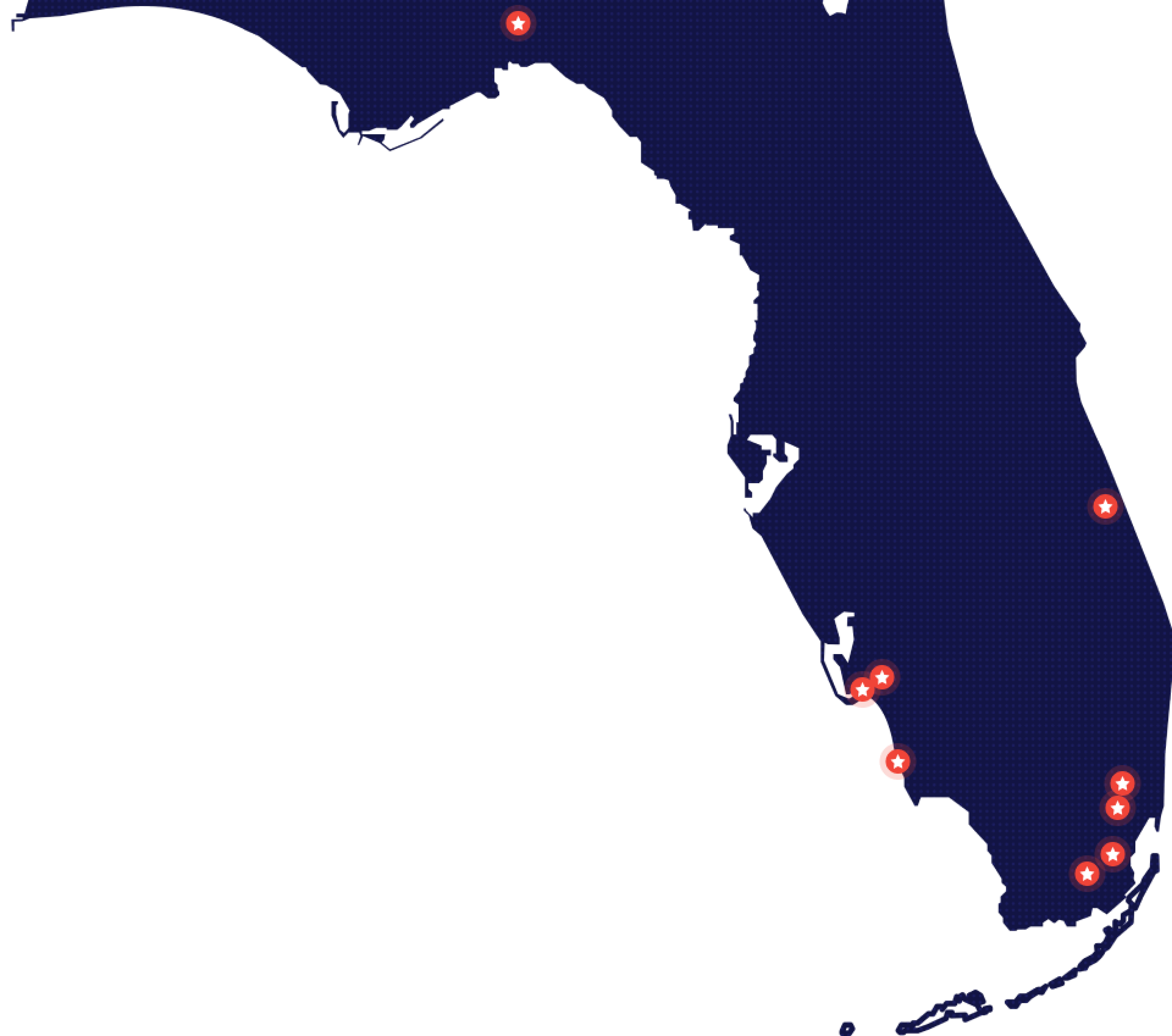 Stylized map of Florida